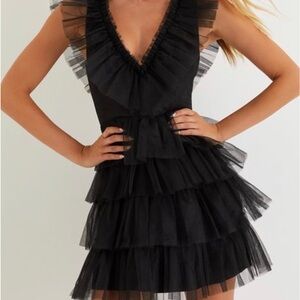 Black Tulle Homecoming Dress